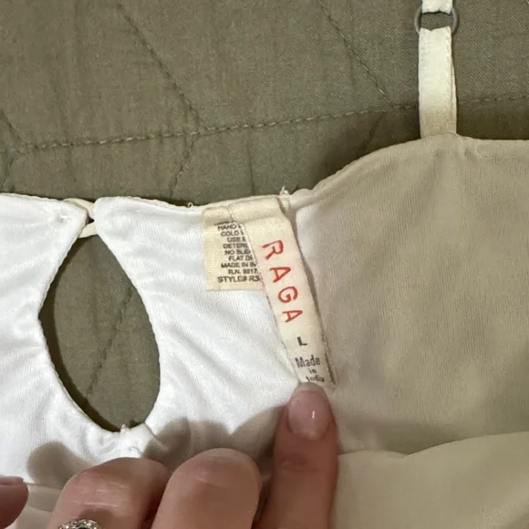 Anthropologie Cream and Brown Embroidered Camisole - Picture 2 of 3